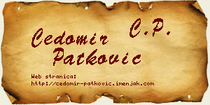 Čedomir Patković vizit kartica
